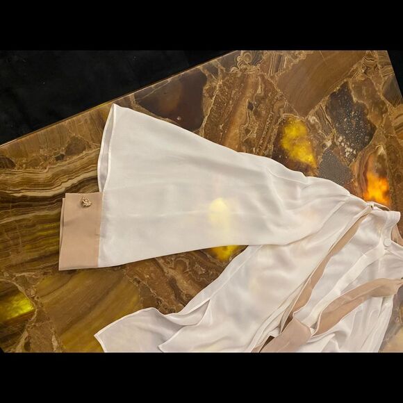 Alexis 100% silk tie blouse, L - Picture 6 of 13